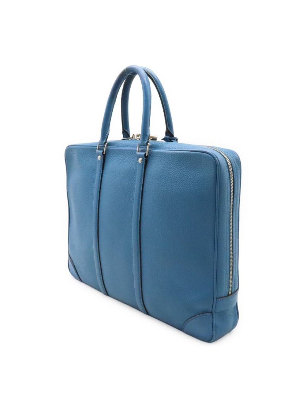 Louis Vuitton Pdv Porte Documents Voyage Briefcase Business Purse Leather Blue - Picture 2 of 9